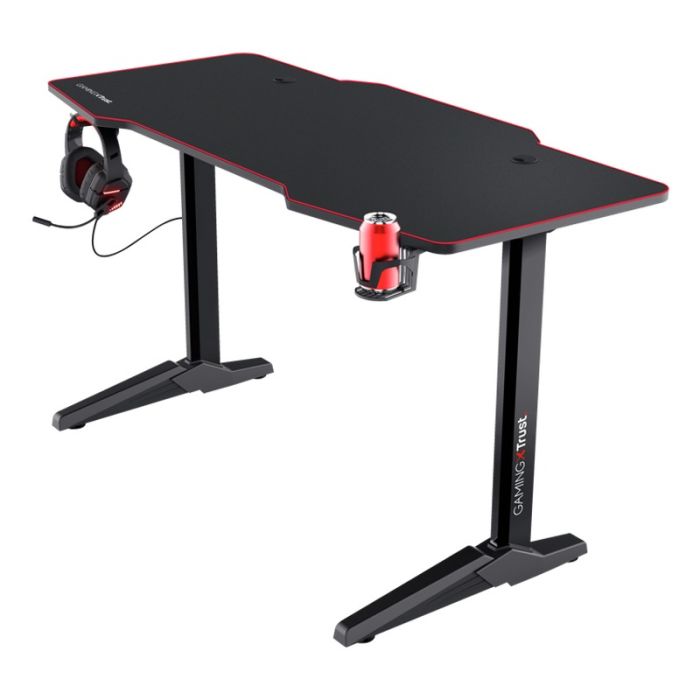 Bureau de Gaming TRUST GXT 1175 XL Avec Tapis de souris pleine surface Impérius - Noir