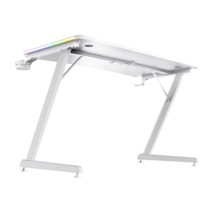 Bureau de Gaming TRUST GXT 709 Luminus RGB - Blanc