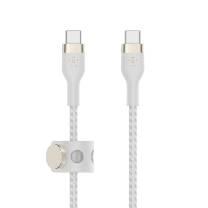 Câble De Charge BELKIN BOOST Charge Pro Flex USB-C Vers USB-C 60W 1M - Blanc