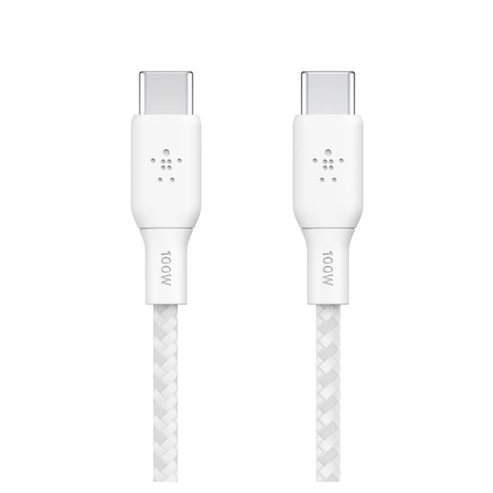 Câble De Charge BELKIN BOOST Charge USB-C Vers USB-C 100W - Blanc