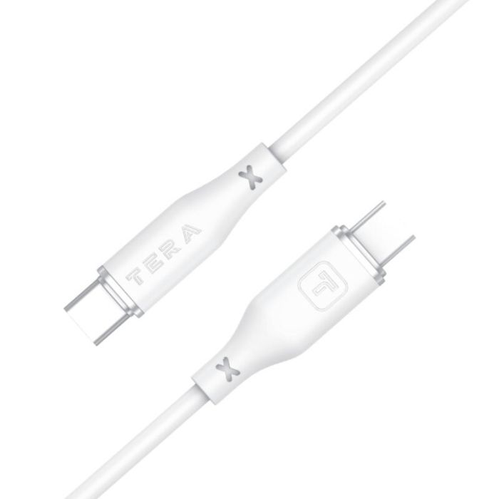 Câble De Charge en Silicone TERA type C vers type C - Blanc Câble De Charge en Silicone TERA type C vers type C - Blanc