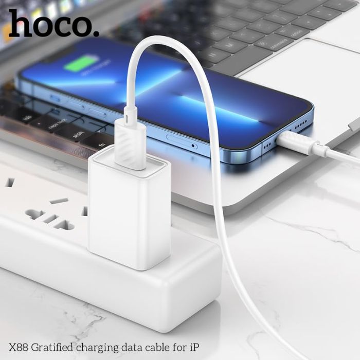 Câble De Charge HOCO X88 USB Vers Lightning - Blanc