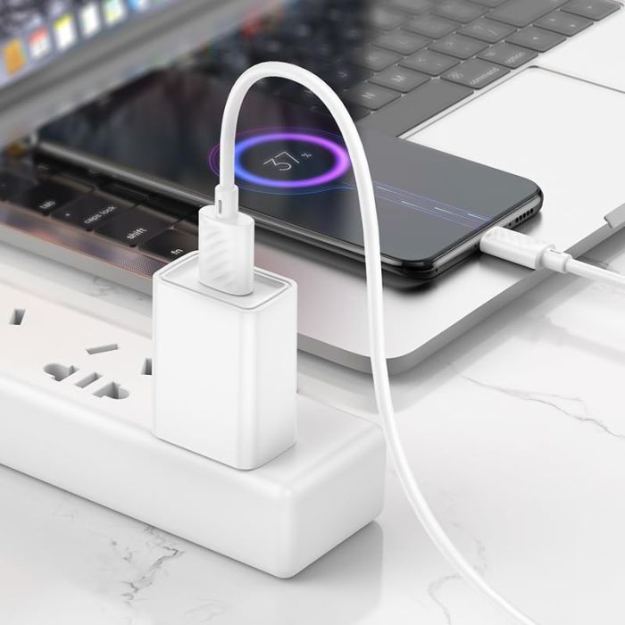 Câble De Charge HOCO X88 USB Vers Micro-USB - Blanc