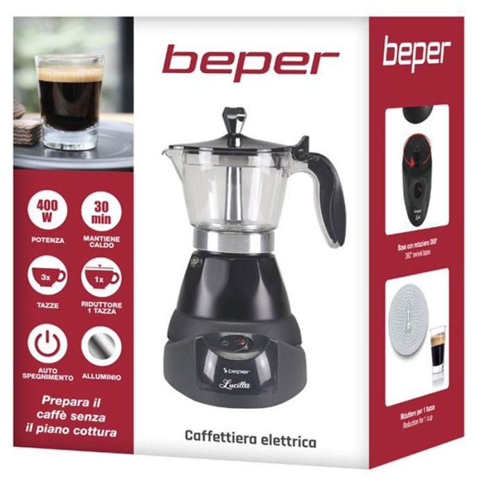 Cafetière électrique BEPER Lucilla BC-040N 400W - Noir