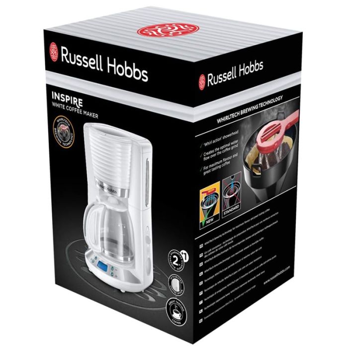 Cafetière Électrique RUSSELL HOBBS Inspire 1.25L - Blanc