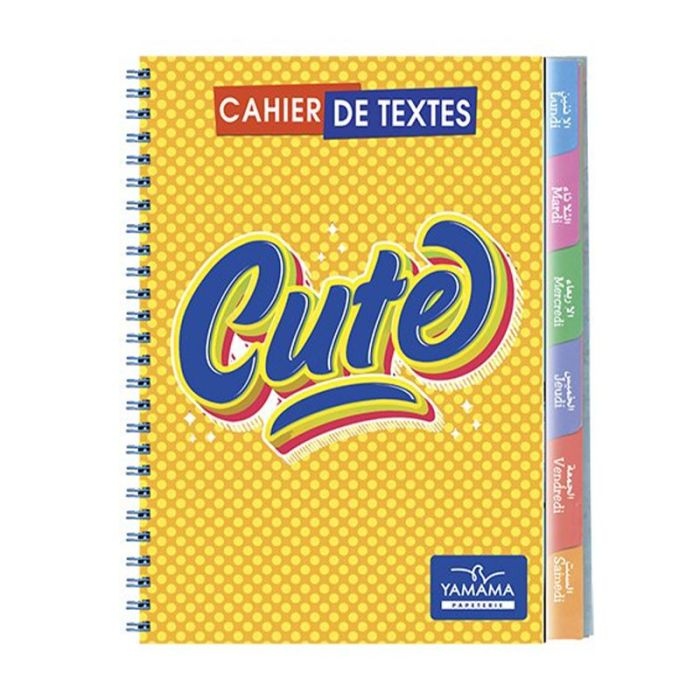 Cahier de textes YAMAMA Couverture Plastique 