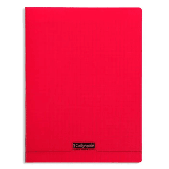 Cahier Piqûre CALLIGRAPHE 192 Pages 90 Gr Seyès 24x 32 cm - Rouge 