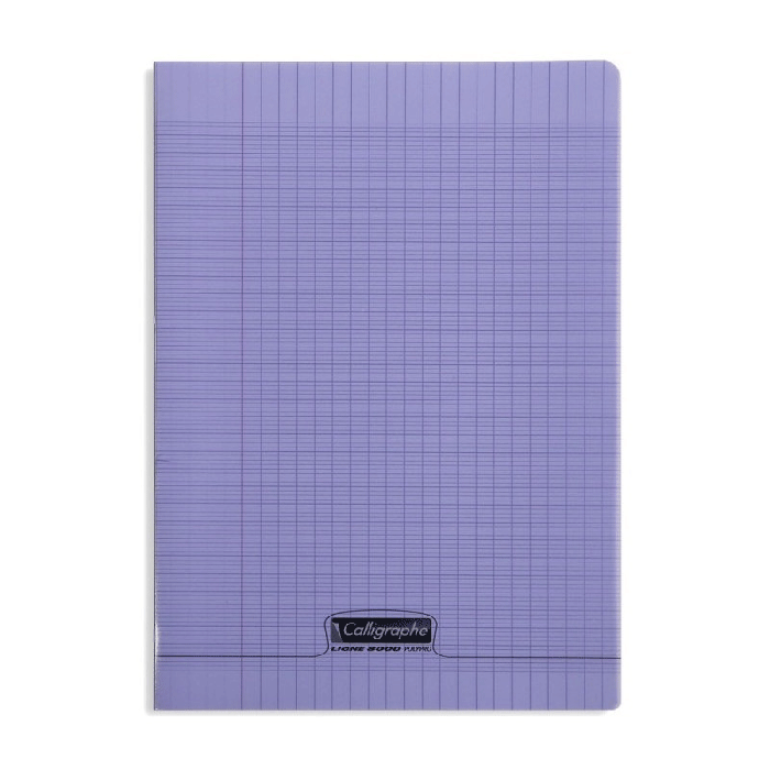 Cahier Piqûre CALLIGRAPHE 192 Pages 90 Gr Seyès 24x 32 cm - Violet 