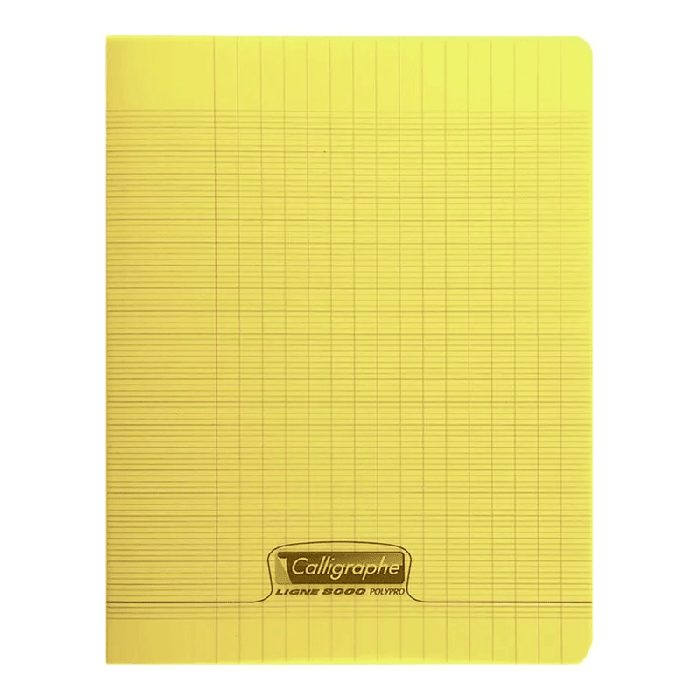 Cahier Piqûre CALLIGRAPHE 96 Pages 90 Gr Seyès 24x32 cm - Jaune 