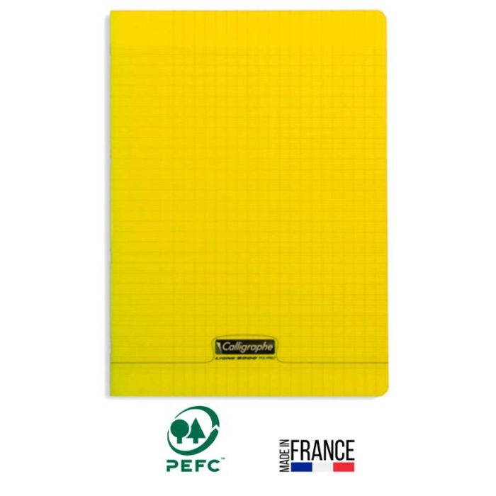 Cahier Piqûre CALLIGRAPHE 96 Pages 90Gr Seyès 21x29.7 -Jaune