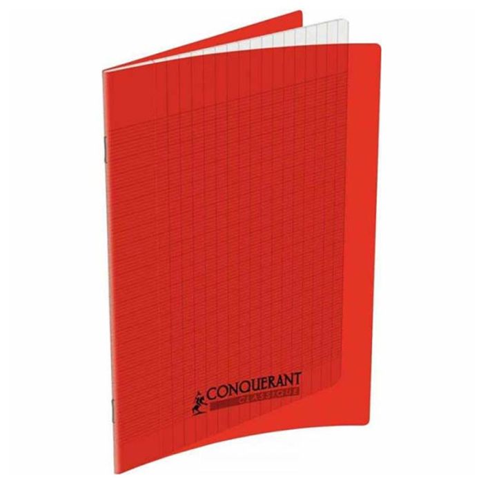 Cahier Piqûre CONQUERANT 192 Pages 70 Gr Seyès 21x29,7 cm - Rouge