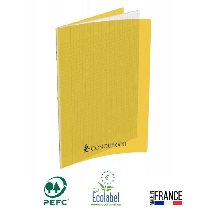 Cahier Piqûre CONQUERANT 192 Pages 70 Gr Seyès - Jaune