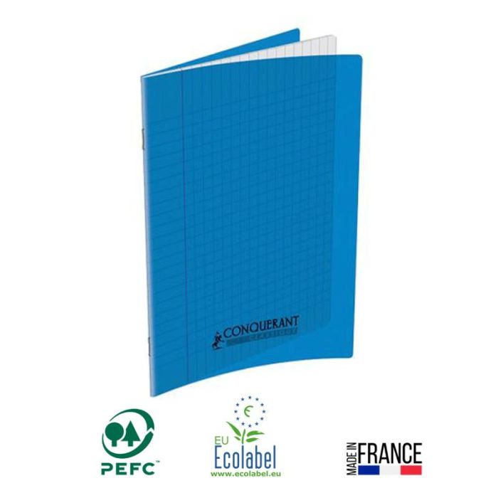 Cahier Piqûre CONQUERANT 192 Pages 90 Gr Seyès 17x22 cm - Bleu