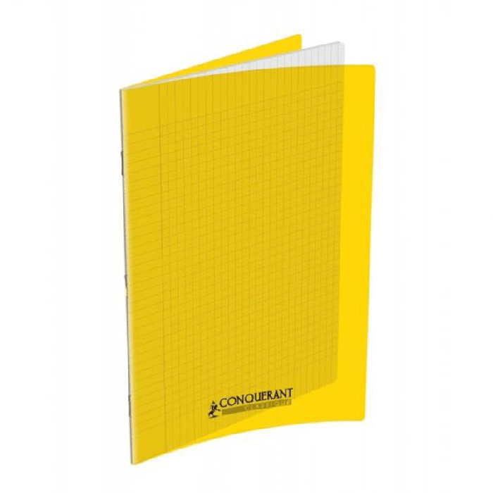 Cahier Piqûre CONQUERANT 192 Pages 90 Gr Seyès 17x22 cm - Jaune 