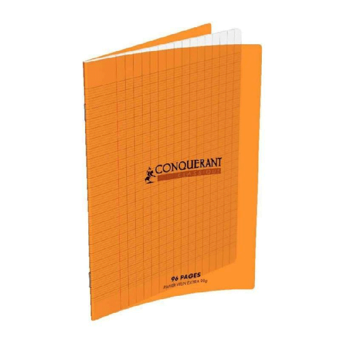 Cahier Piqûre CONQUERANT 96 Pages 90 Gr Seyès 24x32 cm - Orange 