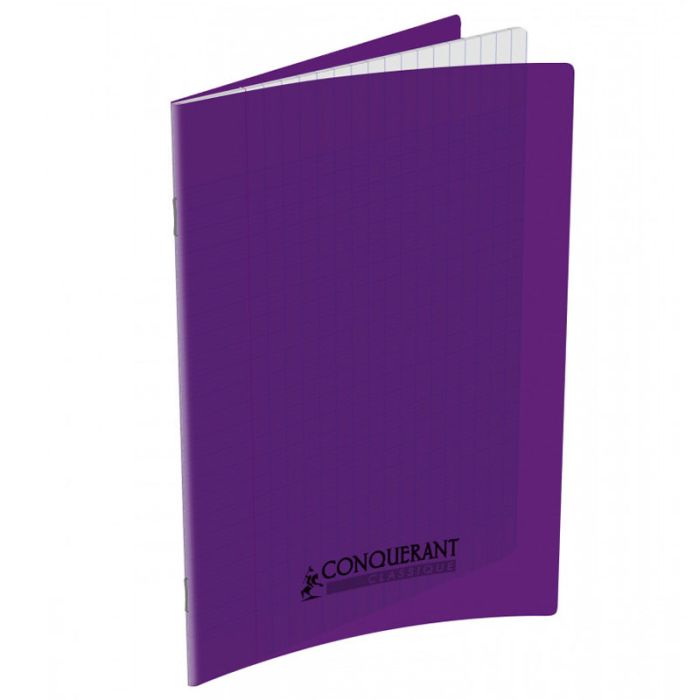 Cahier Piqûre CONQUERANT 96 Pages Seyès 90gr 17x22 cm - Violet