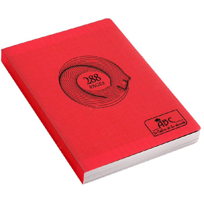 Cahier Super ABC 288 Pages 60Gr Rouge 