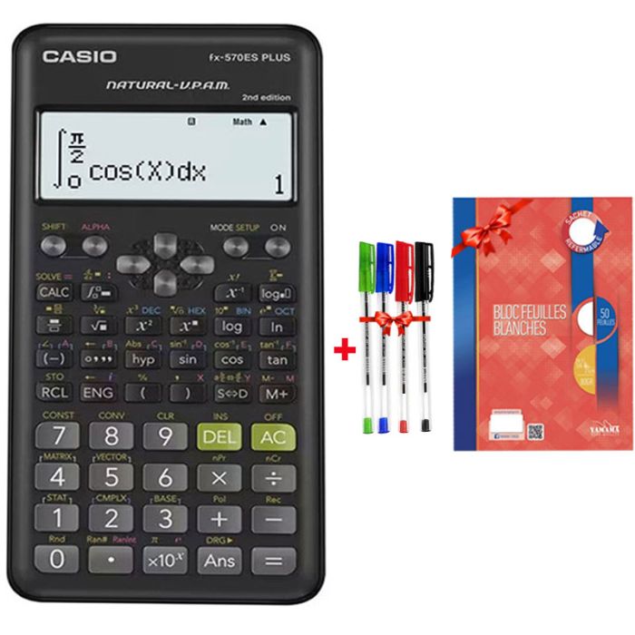 Calculatrice Scientifique CASIO noir Fx-570ES PLUS-2