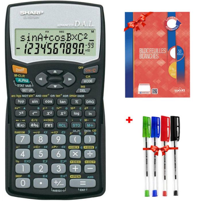 Calculatrice Scientifique SHARP EL-531WH - Noir