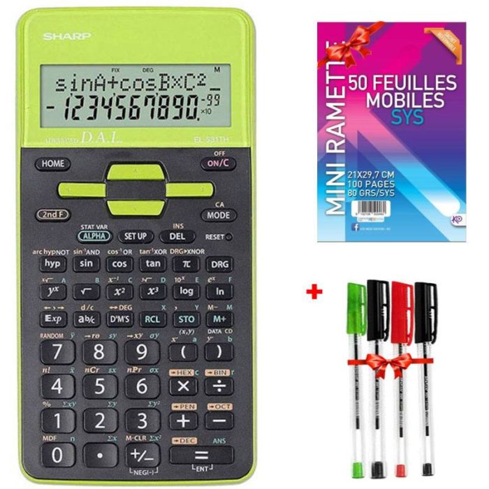 Calculatrice Scientifique SHARP EL-531THB-GR