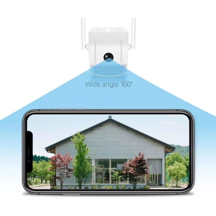 Caméra de Surveillance Externe MIPVISION Street Light WiFi - Blanc