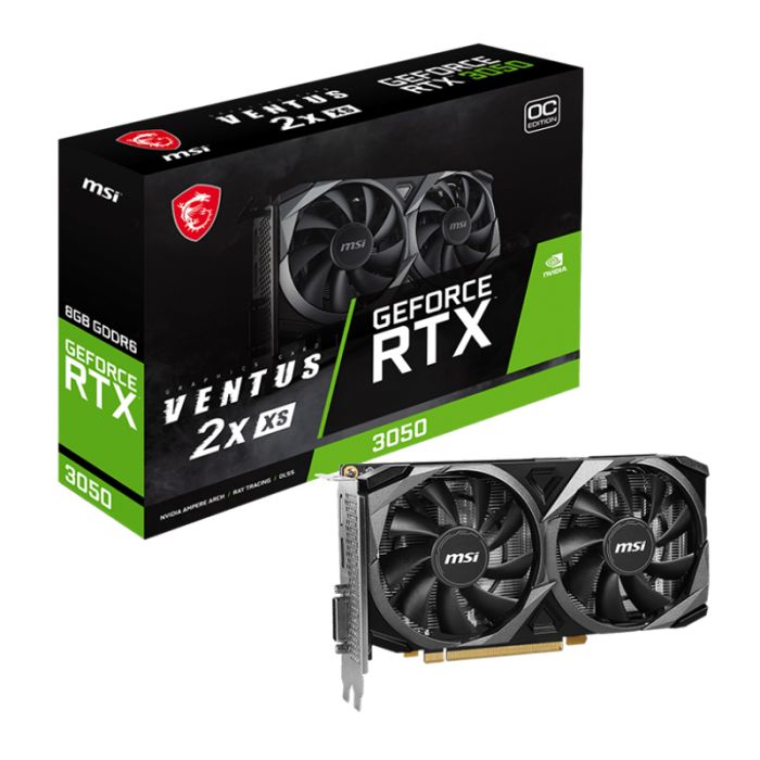 Carte Graphique Gamer MSI GeForce RTX 3050 VENTUS 2X XS 8G OC