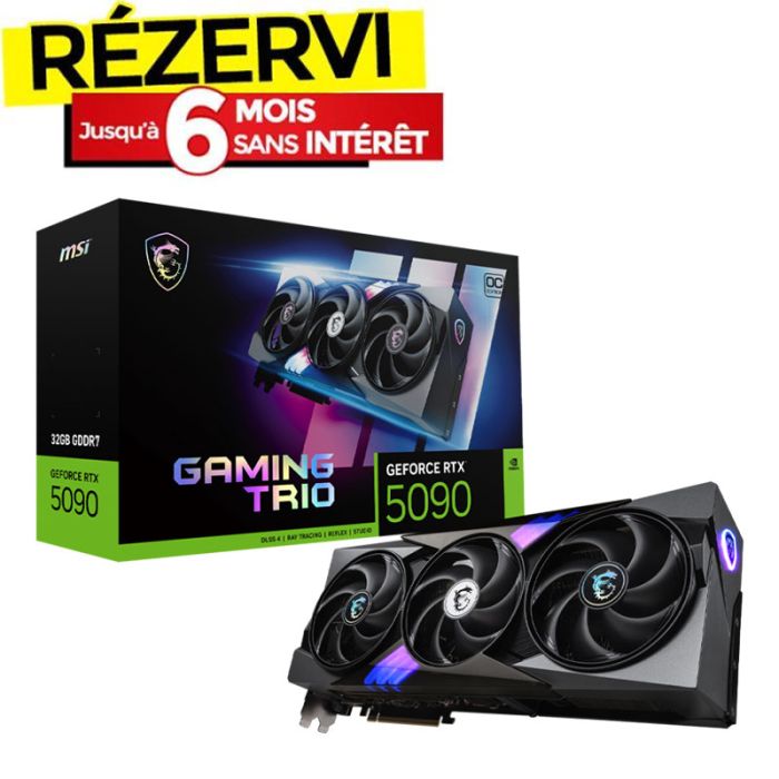 Carte Graphique Gamer MSI GeForce RTX 5090 32Go GAMING TRIO OC