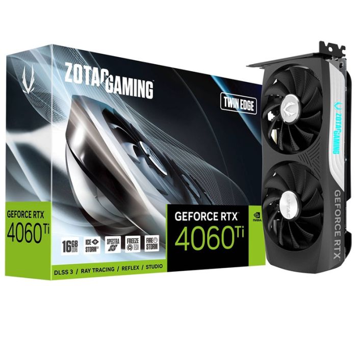 Carte Graphique Gamer ZOTAC GeForce RTX 4060Ti Twin Edge 16Go