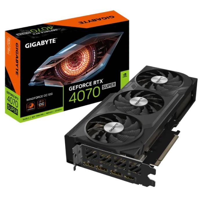 Carte Graphique GIGABYTE GeForce RTX 4070 SUPER WINDFORCE OC 12G