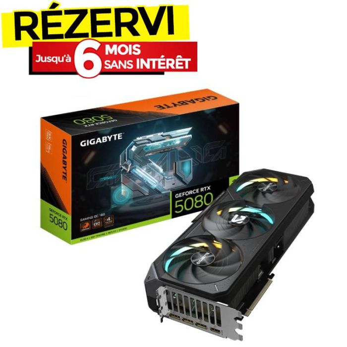 Carte Graphique GIGABYTE GeForce RTX 5080 GAMING OC 16G