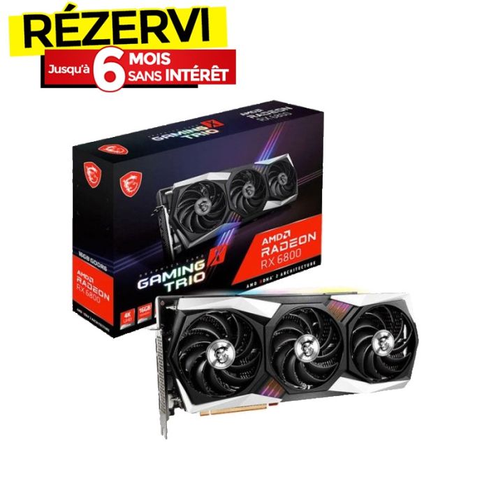 Carte Graphique MSI RADEON RX 6800 XT Gaming X Trio 16G