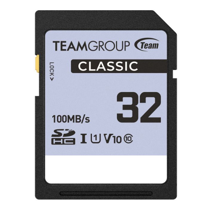 Carte Mémoire TEAM GROUP Classique 32Go SDHC UHS-I U1 V10