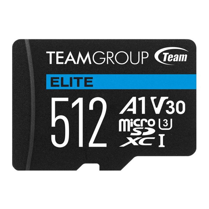 Carte Mémoire TEAM GROUP Elite 512Go Micro SDXC UHS-I A1 V30