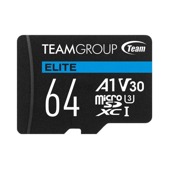 Carte Mémoire TEAM GROUP Elite 64Go Micro SDXC A1 V30 