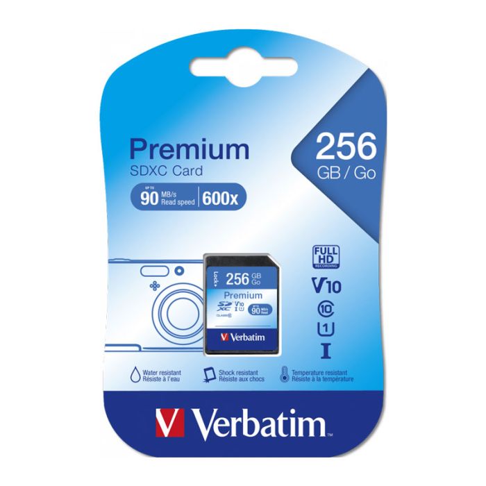 Carte mémoire VERBATIM 44026 MicroSDXC 256 Go CLASSE 10 UHS-I