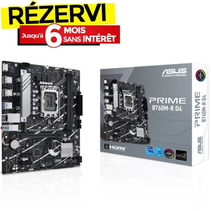 Carte Mère ASUS PRIME B760M-R D4 (90MB1HA0-M0EAY0)