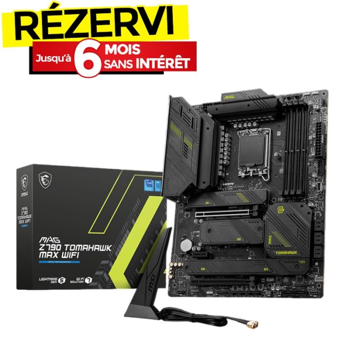 Carte Mère Gamer MSI MAG Z790 TOMAHAWK MAX WIFI  (911-7E25-010)