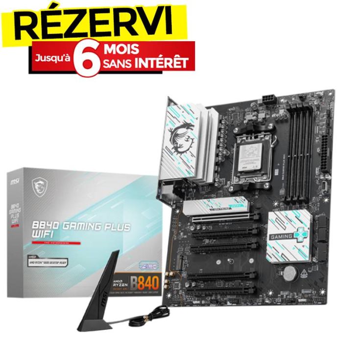 Carte Mère MSI B840 GAMING PLUS WIFI (911-7E57-002)