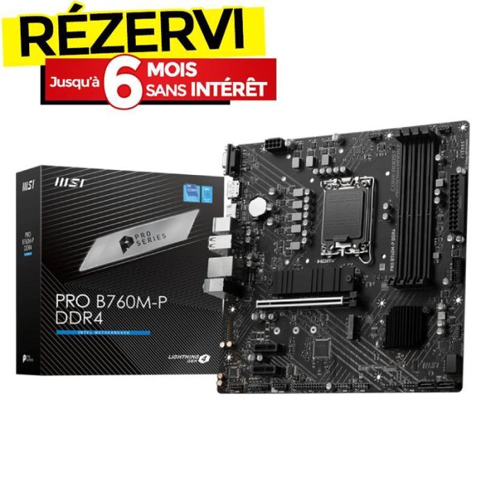 Carte Mère MSI PRO B760M-P DDR4 m-ATX (911-7E02-027)