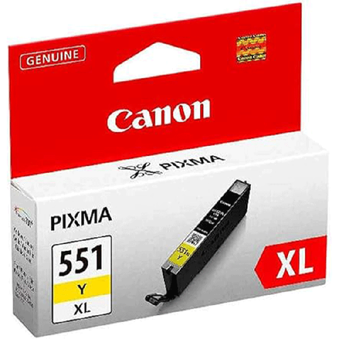 Cartouche d'encre originale Canon à haute capacité CLI-551XLY - Yellow 