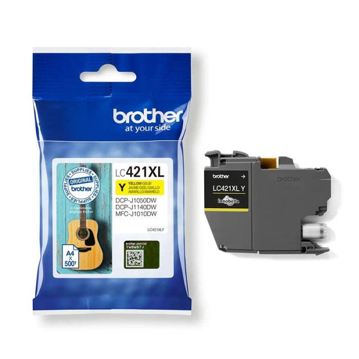 Cartouche Jet d'encre Original BROTHER LC421XL - Jaune