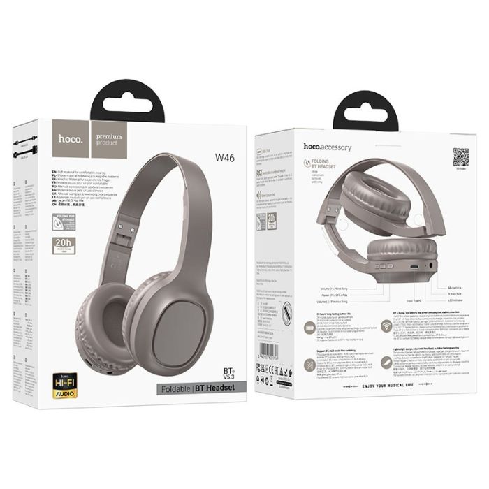 Casque Sans Fil HOCO W46 Charm - Marron