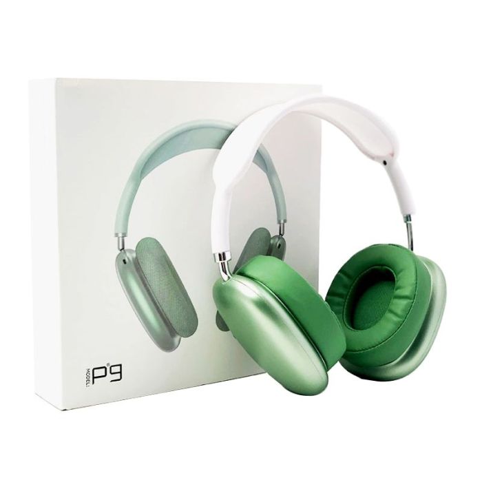 Casque Sans Fil P9 Bluetooth Avec Emplacement Carte Memoire - Vert