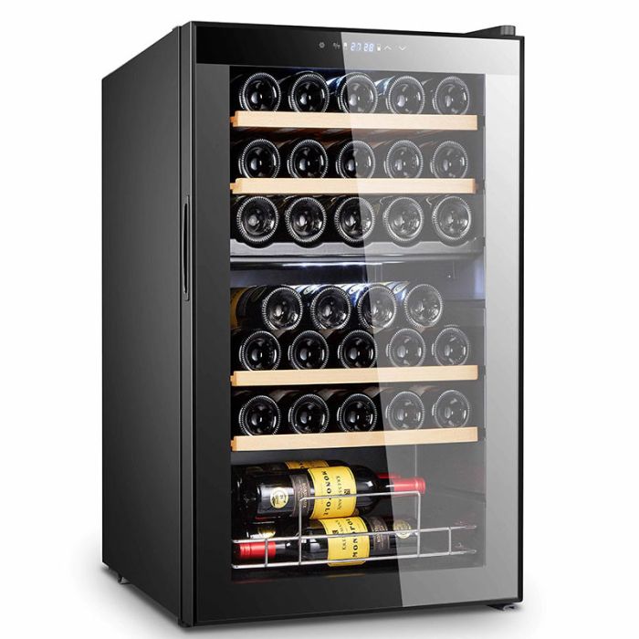 Cave à Vin 33 Bouteilles LIVOO 88L Noir