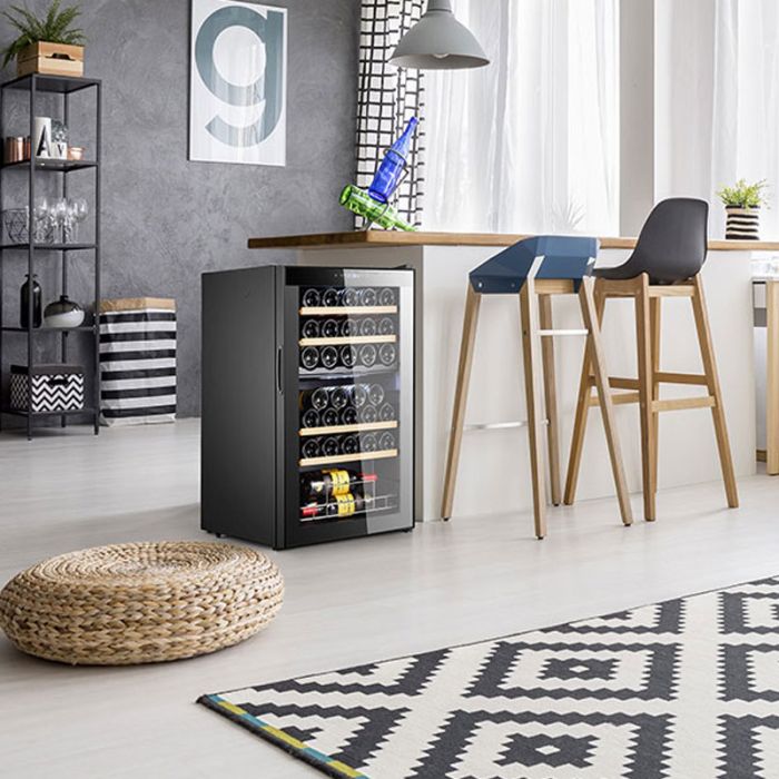 Cave à Vin 33 Bouteilles LIVOO 88L Noir