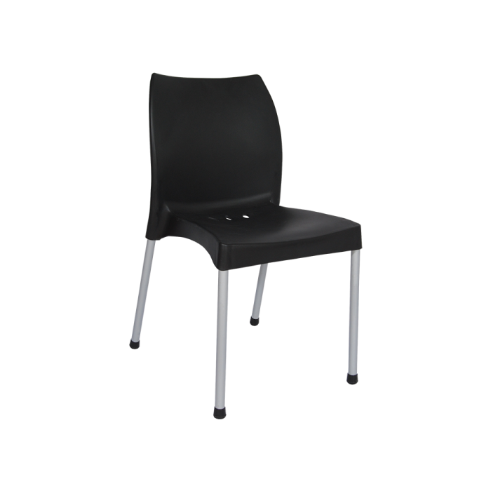 Chaise De Conférence SOTUFAB Diana Avec Pieds Chromées Noir