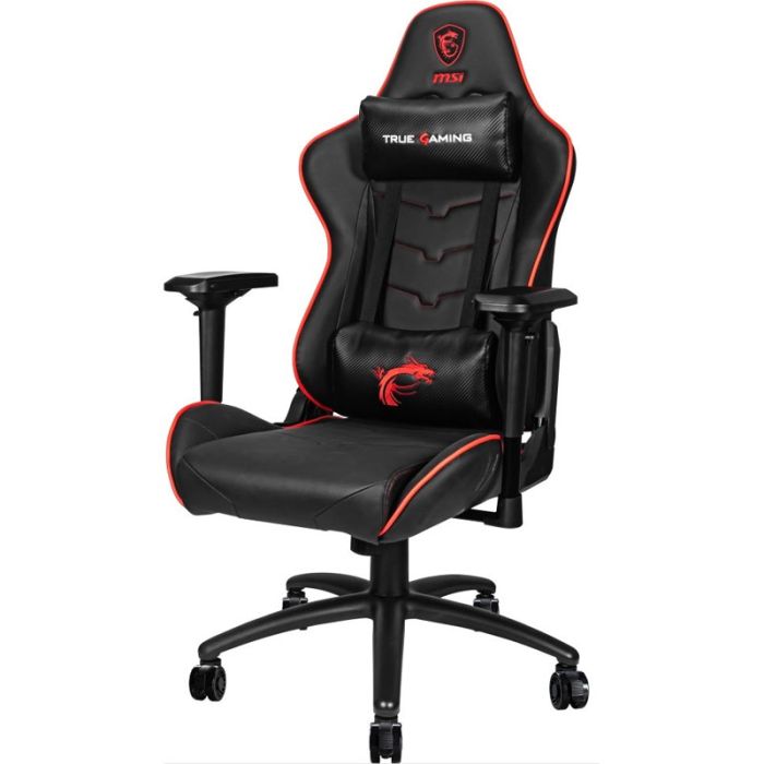 Chaise Gaming MSI Mag CH120X En Cuir PVC Avec Accoudoirs Rembourrés - Noir & Rouge