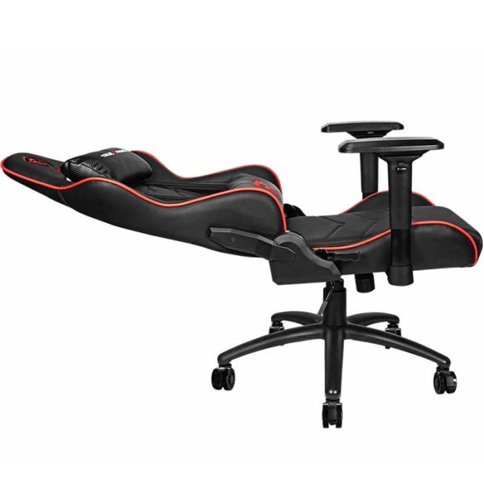 Chaise Gaming MSI Mag CH120X En Cuir PVC Avec Accoudoirs Rembourrés - Noir & Rouge