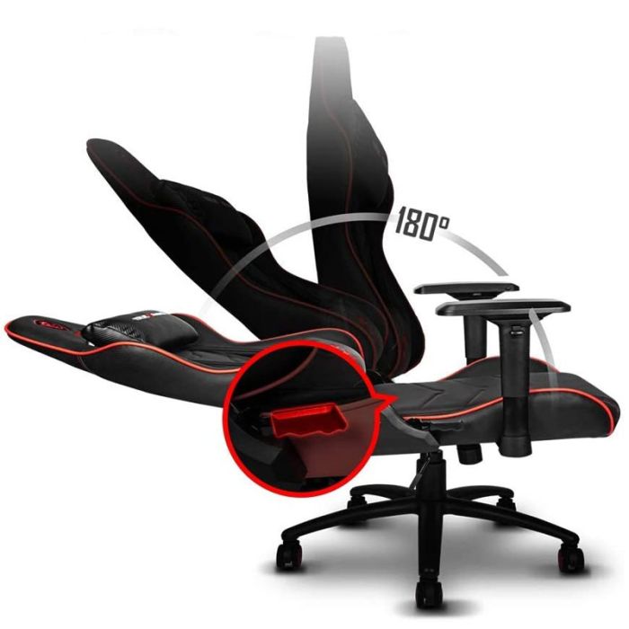 Chaise Gaming MSI Mag CH120X En Cuir PVC Avec Accoudoirs Rembourrés - Noir & Rouge