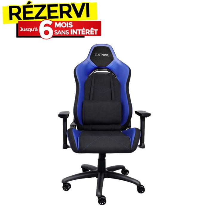 Chaise Gaming TRUST GXT714B RUYA Avec Accoudoirs - Noir&Bleu